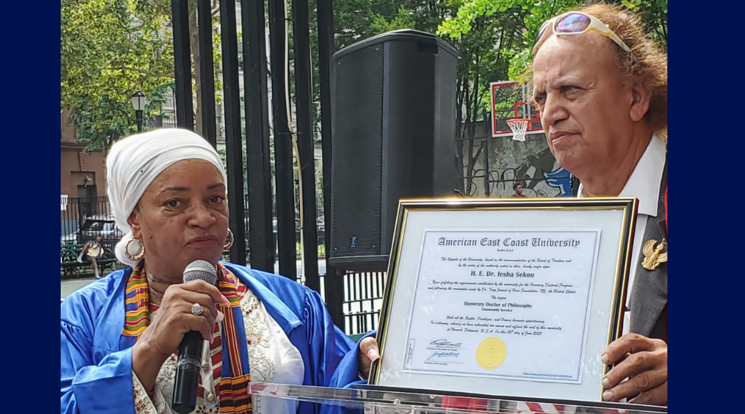 Dr J Tony Giving Certificate