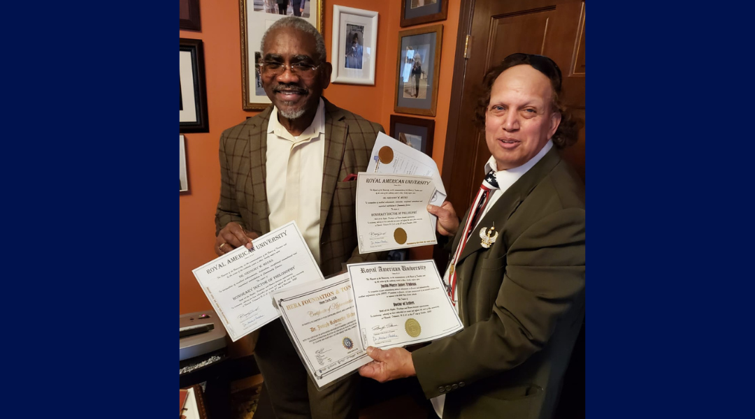 Dr J Tony Giving Certificate