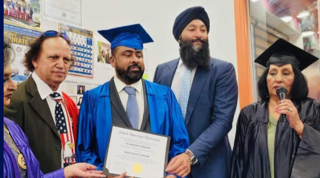 Dr J Tony Giving Certificate